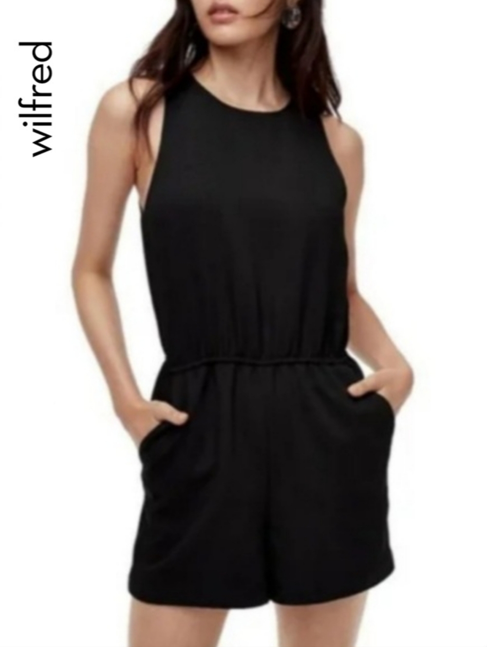 XS Aritzia Wilfred Rive Black Romper Jumpsuit